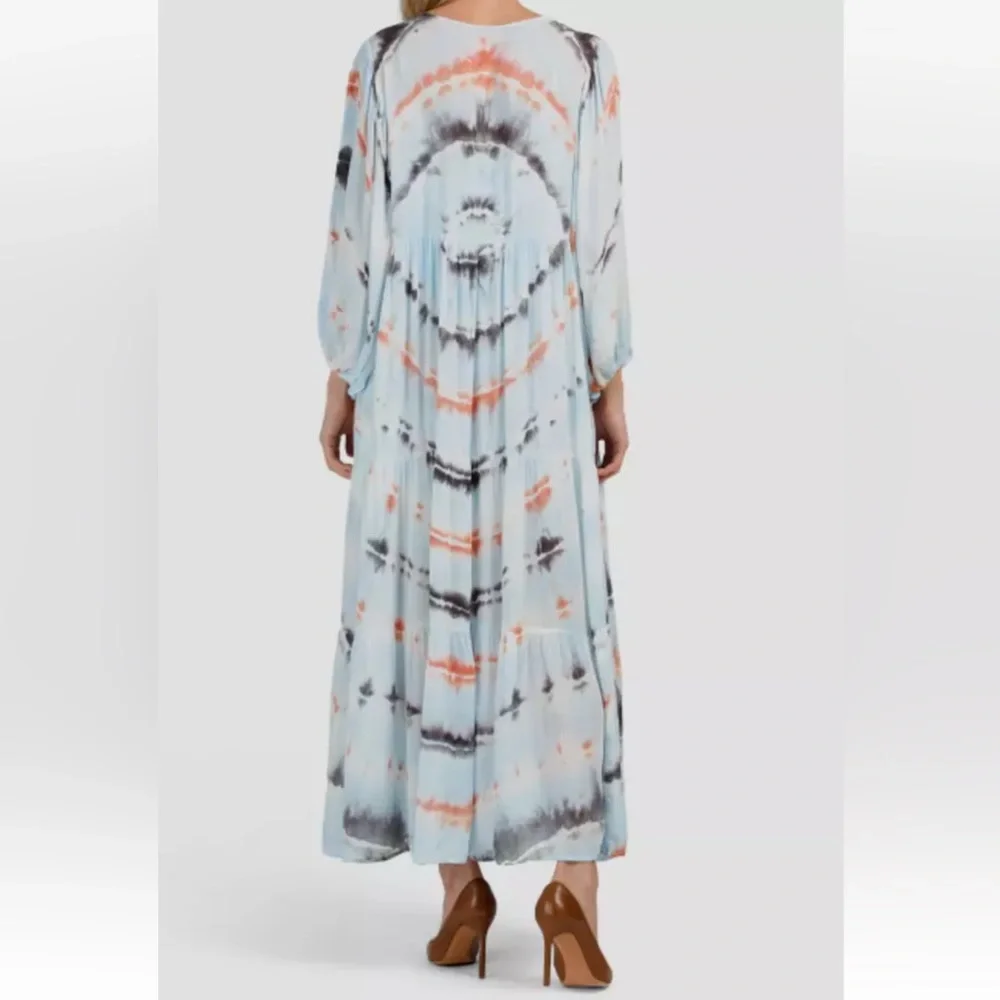 Young Fabulous & Broke Dawn Maxi Dress Tangerine Radial Wash Size S EUC - Picture 4 of 8